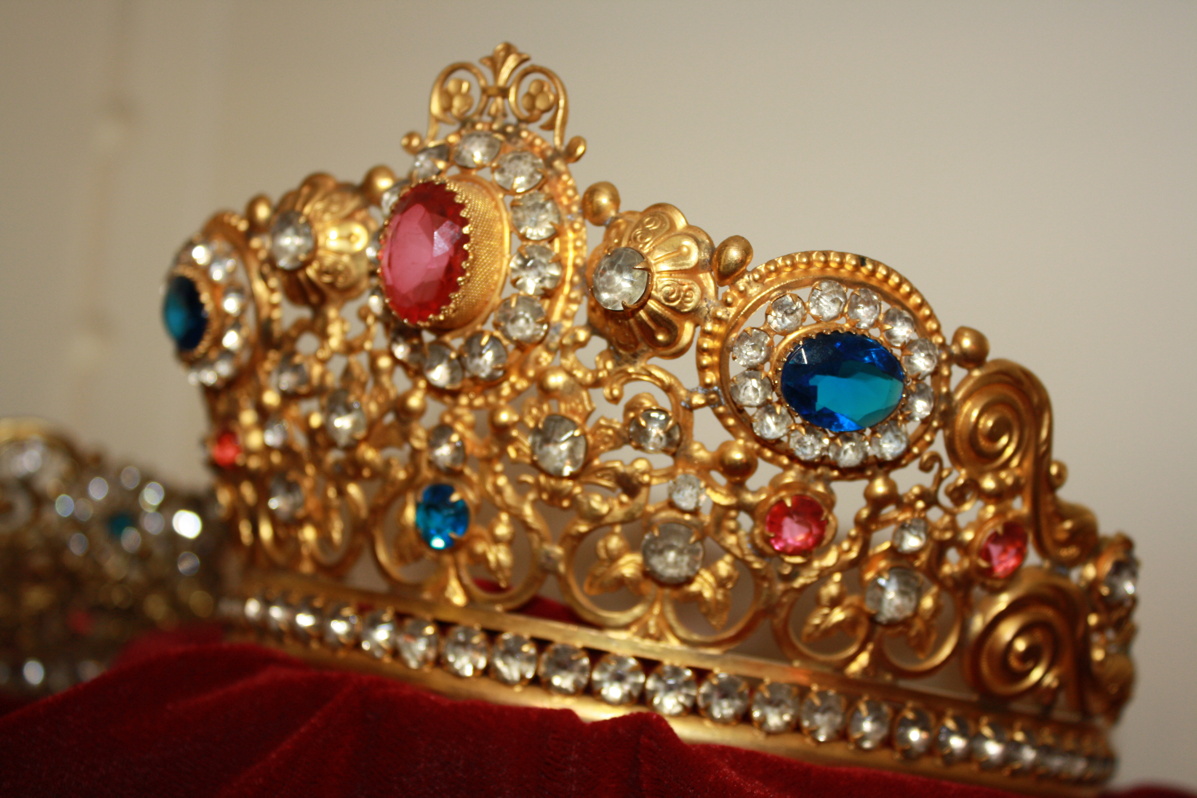 Antique jeweled crown collection at The Towers