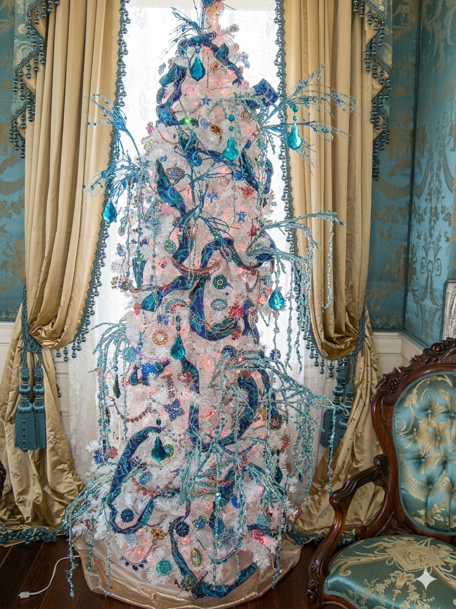 Antique jeweled necklace displayed at The Towers